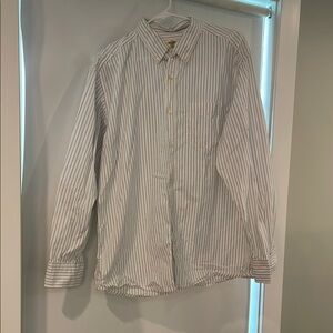 Men's White Striped Shirt
